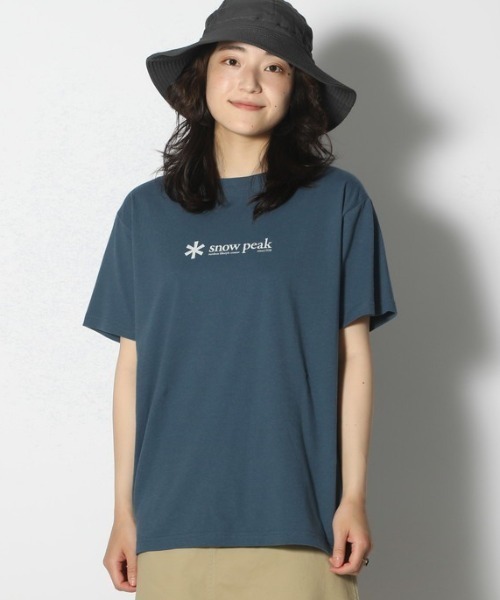 Snow Peak（スノーピーク）の「Soft Cotton Logo Short Sleeve T-Shirt ロゴTシャツ 半袖（Tシャツ/カットソー・メンズ・ネイビー/ベージュ/オレンジ/ホワイト/レッド/ブラック/ブルー・S/M/L/XL/1/XXL）」の5枚目の写真