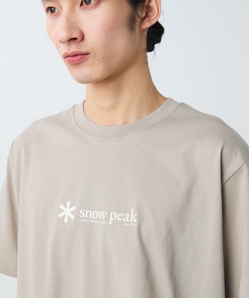 Snow Peak（スノーピーク）の「Snow Peak / Soft Cotton Logo Short Sleeve T-Shirt ソフトコットン ロゴTシャツ 半袖（Tシャツ/カットソー・メンズ・ネイビー/ベージュ/オレンジ/ホワイト/レッド/ブラック/ブルー・S/M/L/XL/1/XXL）」の21枚目の写真