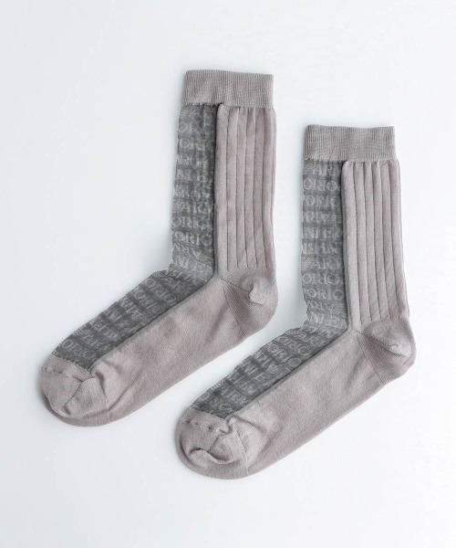 EMPORIO ARMANI(エンポリオアルマーニ)の「EMPORIO ARMANI レディース フロントロゴ シアーソックス 03440110(ソックス/靴下・レディース・ホワイト/ライトグレー/コバルトブルー/ブラック・23-25cm)」の3枚目の写真
