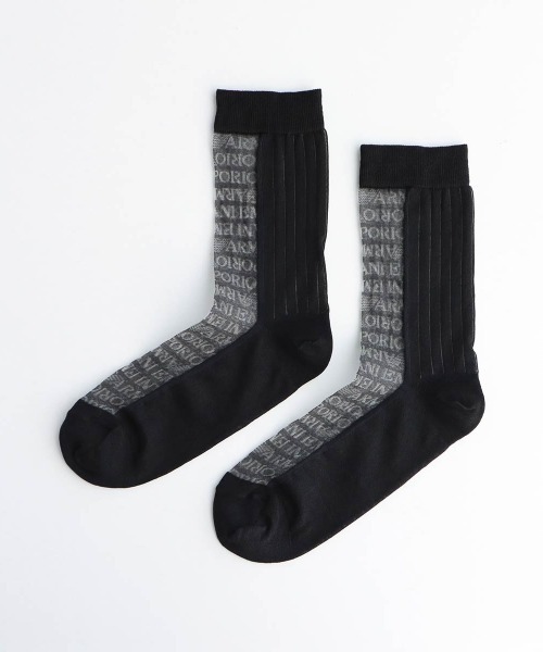 EMPORIO ARMANI(エンポリオアルマーニ)の「EMPORIO ARMANI レディース フロントロゴ シアーソックス 03440110(ソックス/靴下・レディース・ホワイト/ライトグレー/コバルトブルー/ブラック・23-25cm)」の5枚目の写真