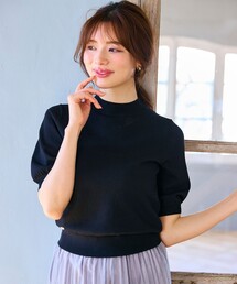 Feroux（フェルゥ）の「シャイニーハーフスリーブ ニット（ニット/セーター）」