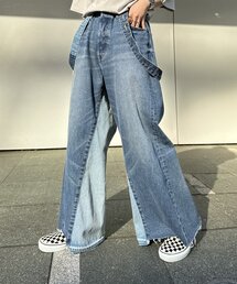 etsinta | 【etsinta/エシンタ】リメイクサス付きデニム(デニムパンツ)
