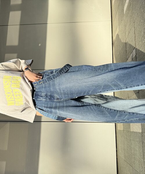 etsinta（エシンタ）の「【etsinta/エシンタ】リメイクサス付きデニム（デニムパンツ・レディース・インディゴブルー・ONE SIZE）」の17枚目の写真