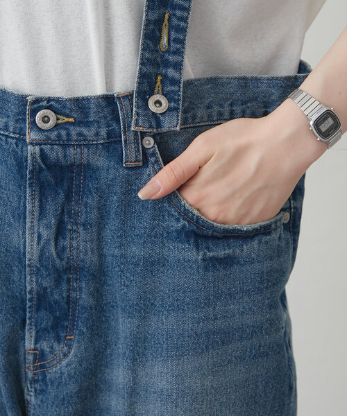 etsinta（エシンタ）の「【etsinta/エシンタ】リメイクサス付きデニム（デニムパンツ・レディース・インディゴブルー・ONE SIZE）」の8枚目の写真