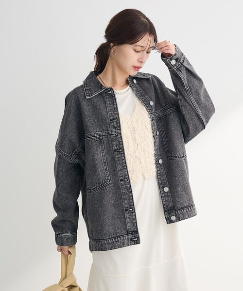 green デニムジャケット OVER―DYE CARE DENIM JACKET