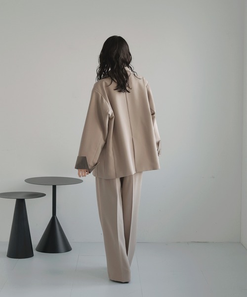 LIAN（リアン）の「ツータックワイドパンツ（スラックス・レディース・ブラック/グレイッシュベージュ/チャコールグレー/モカ/ブラウン・MEDIUM/MT）」の10枚目の写真