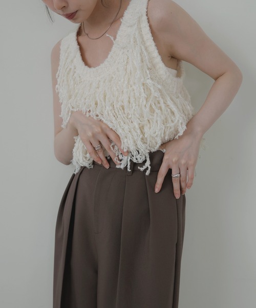 LIAN（リアン）の「ツータックワイドパンツ（スラックス・レディース・ブラック/グレイッシュベージュ/チャコールグレー/モカ/ブラウン・MEDIUM/MT）」の20枚目の写真