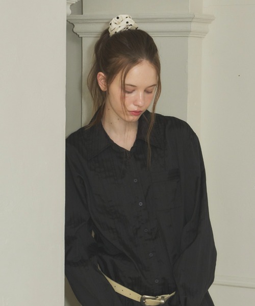 GIUNON(ジウノン)の「dot satin chouchou / ドットサテンシュシュ(シュシュ・レディース・ホワイト/ブラック・FREE)」の8枚目の写真