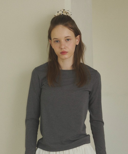 GIUNON(ジウノン)の「dot satin chouchou / ドットサテンシュシュ(シュシュ・レディース・ホワイト/ブラック・FREE)」の12枚目の写真