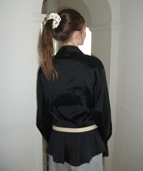 GIUNON(ジウノン)の「dot satin chouchou / ドットサテンシュシュ(シュシュ・レディース・ホワイト/ブラック・FREE)」の4枚目の写真