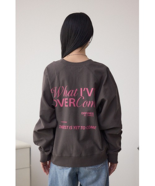 AZUL by moussy(アズールバイマウジー)の「ミニウラケプリントトップス(スウェット・レディース・オフホワイト/チャコールグレー/ライトグレー・FREE)」の19枚目の写真