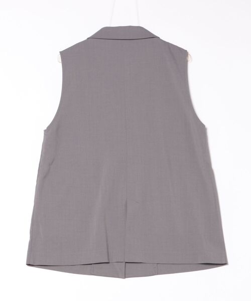 Honeys（ハニーズ）の「【ストレッチ・ウォッシャブル・イージーケア・接触冷感】テーラードジレ（ベスト・レディース・グレー/グレイッシュベージュ/ブラック/ネイビー・L/LL/M/S）」の5枚目の写真