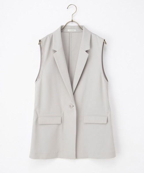 Honeys（ハニーズ）の「【ストレッチ・ウォッシャブル・イージーケア・接触冷感】テーラードジレ（ベスト・レディース・グレー/グレイッシュベージュ/ブラック/ネイビー・L/LL/M/S）」の22枚目の写真