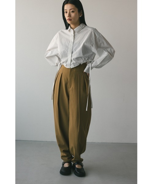 STYLEMIXER（スタイルミキサー）の「ヘムギャザーショートシャツ 春服（シャツ/ブラウス・レディース・ホワイト/ホワイト系その他/ブルー系その他・FREE）」の15枚目の写真