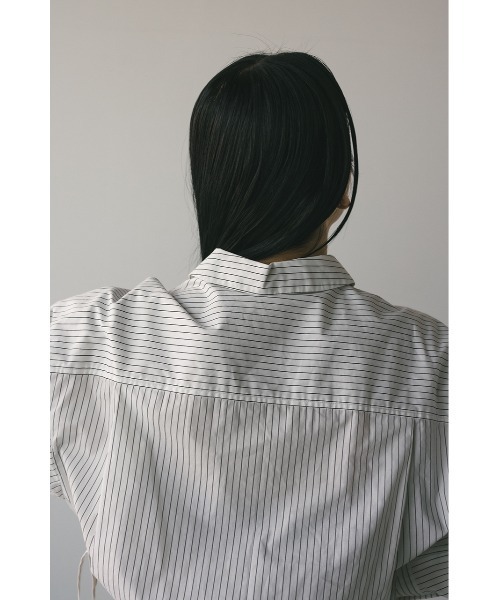 STYLEMIXER（スタイルミキサー）の「ヘムギャザーショートシャツ 春服（シャツ/ブラウス・レディース・ホワイト/ホワイト系その他/ブルー系その他・FREE）」の22枚目の写真