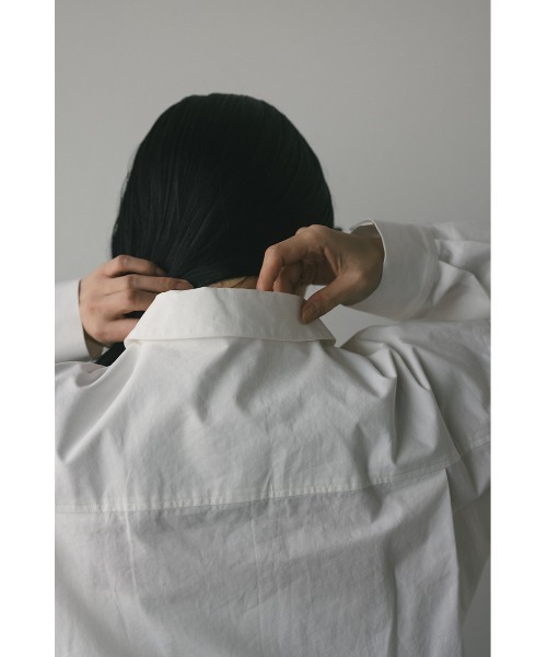 STYLEMIXER（スタイルミキサー）の「ヘムギャザーショートシャツ 春服（シャツ/ブラウス・レディース・ホワイト/ホワイト系その他/ブルー系その他・FREE）」の11枚目の写真