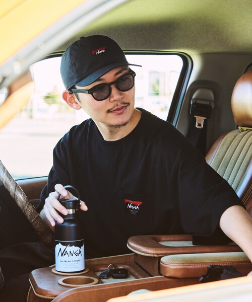 NANGA（ナンガ）の「NANGA × FREAK'S STORE/ナンガ × フリークスストア 別注 ECO HYBRID LOGO TEE エコハイブリッド ルーズフィット ロゴ Tシャツ（Tシャツ/カットソー・メンズ・ブラック/グレー/ホワイト・MEDIUM/LARGE）」の7枚目の写真