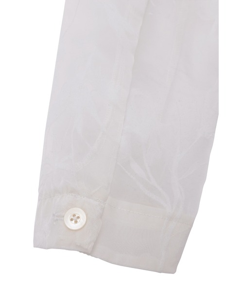 TORNADO MART（トルネードマート）の「TORNADO MART∴フラワーフロッキーオーガンジーマキシカーデ（カーディガン/ボレロ・メンズ・ブラック/アイボリー・L/LL/M）」の8枚目の写真