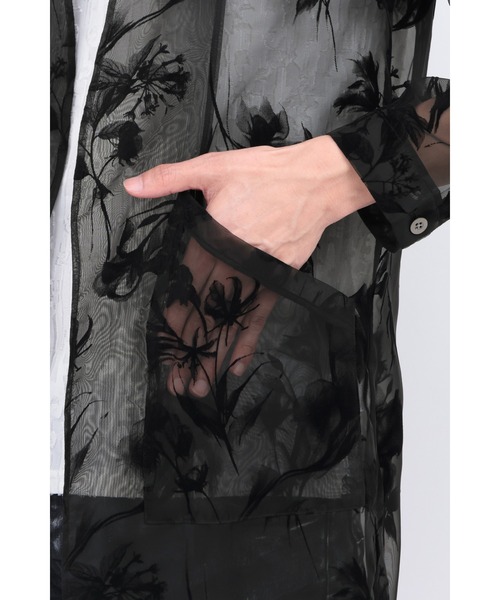 TORNADO MART（トルネードマート）の「TORNADO MART∴フラワーフロッキーオーガンジーマキシカーデ（カーディガン/ボレロ・メンズ・ブラック/アイボリー・L/LL/M）」の18枚目の写真