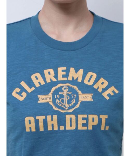 Ungrid（アングリッド）の「CLAREMOREコンパクトロゴTee（Tシャツ/カットソー・レディース・イエロー/ブルー/オフホワイト・FREE）」の4枚目の写真