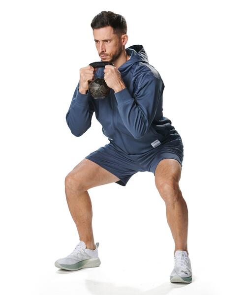 UNDER ARMOUR（アンダーアーマー）の「UAモチベート 二ット フルジップ フーディー（トレーニング/メンズ）（スウェット・メンズ・チャコールグレー・3XL）」の2枚目の写真
