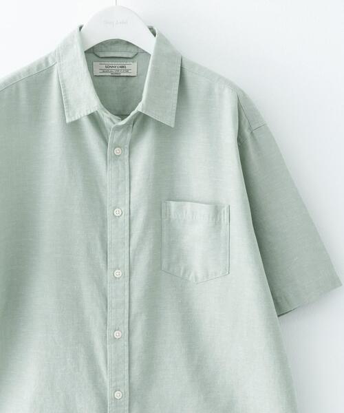 セール】『吸水速乾/接触冷感』リネン混ハーフスリーブシャツ（シャツ