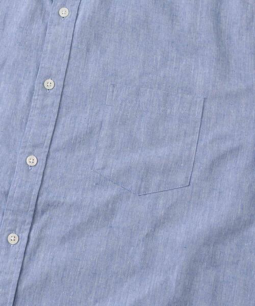 URBAN RESEARCH Sonny Label（アーバンリサーチサニーレーベル）の「『吸水速乾/接触冷感』リネン混ハーフスリーブシャツ（シャツ/ブラウス・メンズ・ブラック系その他/ブルー/ネイビー/ブルー系その他/グリーン・MEDIUM/LARGE/X-LARGE）」の12枚目の写真