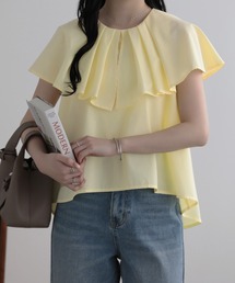 新品　フィットモア　トップス　半袖　ブラウス　花柄　イエロー　fitmore Fit more｜フィットモアのシャツ/ブラウス通販 - ZOZOTOWN
