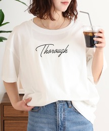 オーバーサイズシルエットロゴプリントTシャツ