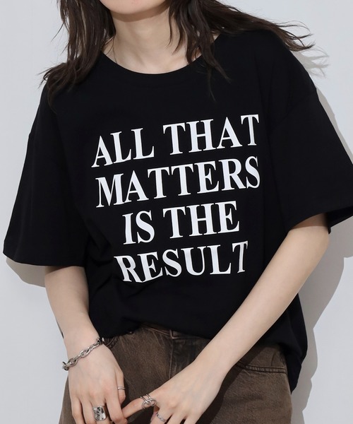 atONE（アットワン）の「オーバーサイズシルエットロゴプリントTシャツ（Tシャツ/カットソー・レディース・グリーン系その他5/ネイビー系4/グレー系5/ブラック系6/ホワイト系1/ブルー系その他4/ブラック系その他2/ベージュ系2/ブラック系3/ホワイト系6/ホワイト系4/イエロー系6/パープル系3/カーキ系2/ホワイト系3/ベージュ系その他5/ブラック系その他/ブルー系1・M/L）」の7枚目の写真