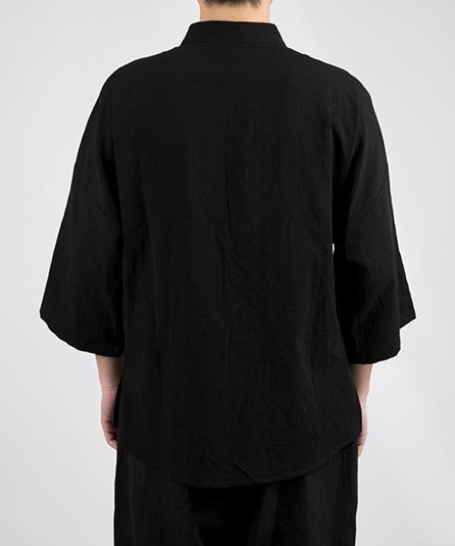 FreeZone(フリーゾーン)の「チャイナシャツ 中華風(Tシャツ/カットソー・メンズ・ブラック/アイボリー/ネイビー・F)」の17枚目の写真