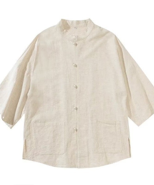 FreeZone(フリーゾーン)の「チャイナシャツ 中華風(Tシャツ/カットソー・メンズ・ブラック/アイボリー/ネイビー・F)」の20枚目の写真