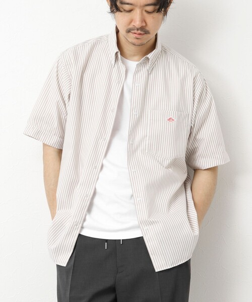 DANTON(ダントン)の「【DANTON/ダントン】DOT BUTTON B.D. SHIRT SS 25SS(シャツ/ブラウス・メンズ・ブルー/ホワイト/ブラック系その他/ホワイト系その他・38/40/42/44)」の3枚目の写真