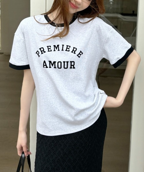 Ada.(エイダ)の「カレッジロゴ リンガー Tシャツ(Tシャツ/カットソー・レディース・ネイビー/レッド/ライトグレー・FREE)」の21枚目の写真