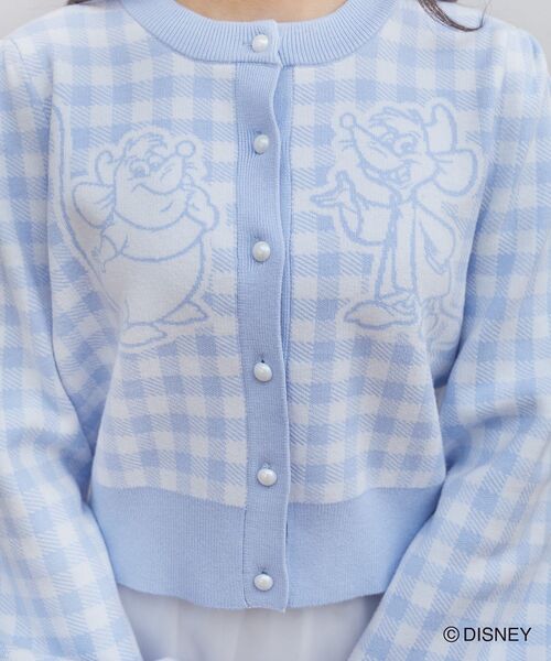 Disney（ディズニー）の「シンデレラ/ガス&ジャック/チェックカーディガン（カーディガン/ボレロ・レディース・ライトブルー・FREE）」の15枚目の写真