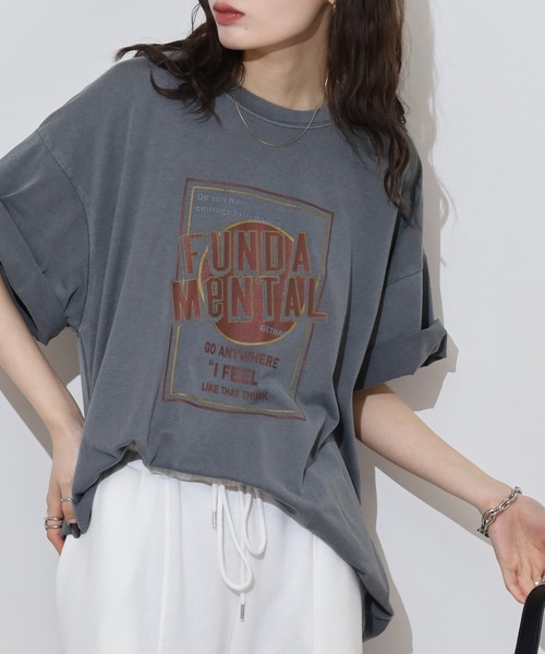 FUNALIVE（ファンアライブ）の「Pigment oversized short sleeve T-shirt / ピグメント オーバーサイズ 半袖Tシャツ unisex（Tシャツ/カットソー・メンズ・ヘザーチャコール/チャコール/グレー系1/グレー系6/グレー系8/グレー系2/グレー系3/グレー系5/チャコールグレー/チャコールアッシュ/グレー系7/グレー系4・XL/M/L）」の13枚目の写真