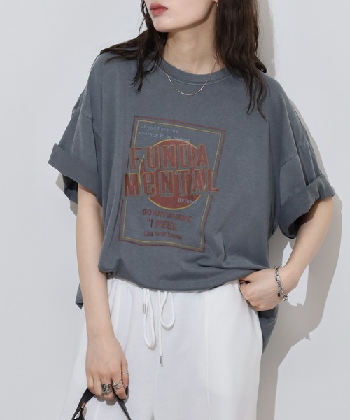FUNALIVE（ファンアライブ）の「Pigment oversized short sleeve T-shirt / ピグメント オーバーサイズ 半袖Tシャツ unisex（Tシャツ/カットソー・メンズ・ヘザーチャコール/チャコール/グレー系1/グレー系6/グレー系8/グレー系2/グレー系3/グレー系5/チャコールグレー/チャコールアッシュ/グレー系7/グレー系4・XL/M/L）」の15枚目の写真