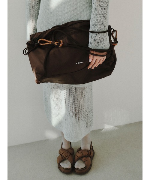 emmi（エミ）の「インナー付きメッシュニットワンピース（ワンピース・レディース・ライム/ブラウン/ライトブルー・FREE）」の5枚目の写真