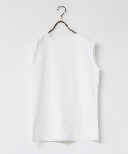 hunch（ハンチ）の「ベーシックノースリーブトップス（Tシャツ/カットソー・レディース・ブラック/グレー/オフホワイト/ピンク/ライトグリーン/レッド/ダークブラウン/ライトブルー・FREE）」の22枚目の写真