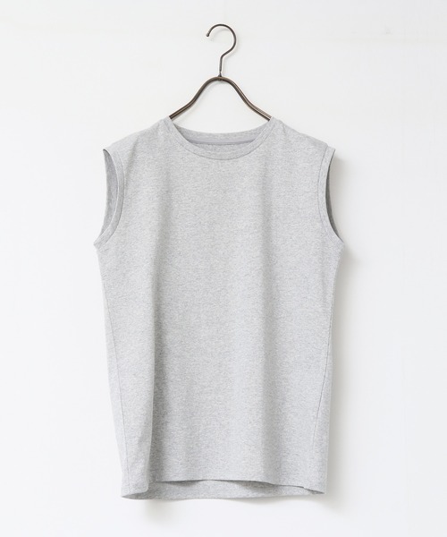hunch（ハンチ）の「ベーシックノースリーブトップス（Tシャツ/カットソー・レディース・ブラック/グレー/オフホワイト/ピンク/ライトグリーン/レッド/ダークブラウン/ライトブルー・FREE）」の21枚目の写真