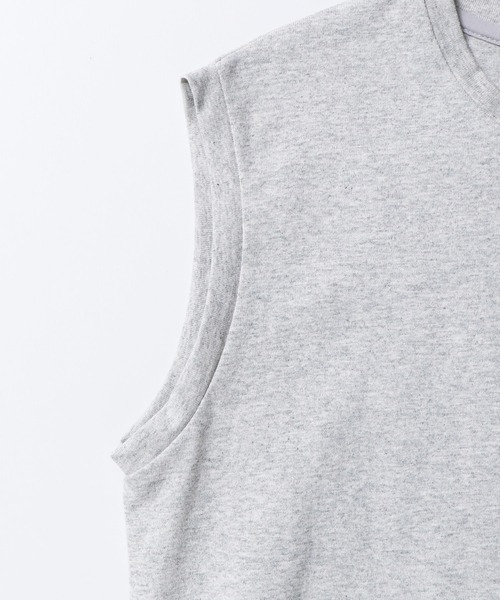 hunch（ハンチ）の「ベーシックノースリーブトップス（Tシャツ/カットソー・レディース・ブラック/グレー/オフホワイト/ピンク/ライトグリーン/レッド/ダークブラウン/ライトブルー・FREE）」の19枚目の写真