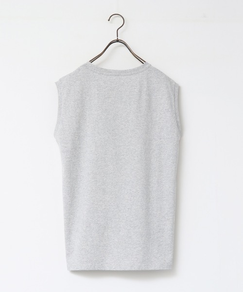 hunch（ハンチ）の「ベーシックノースリーブトップス（Tシャツ/カットソー・レディース・ブラック/グレー/オフホワイト/ピンク/ライトグリーン/レッド/ダークブラウン/ライトブルー・FREE）」の18枚目の写真