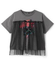 by LOVEiT | チュール付きバンドTシャツ(Tシャツ/カットソー)
