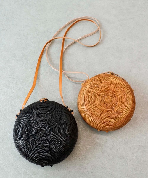 Three Four Time(スリーフォータイム)の「アタラウンドショルダー(かごバッグ・レディース・ナチュラル/ブラック・FREE)」の5枚目の写真