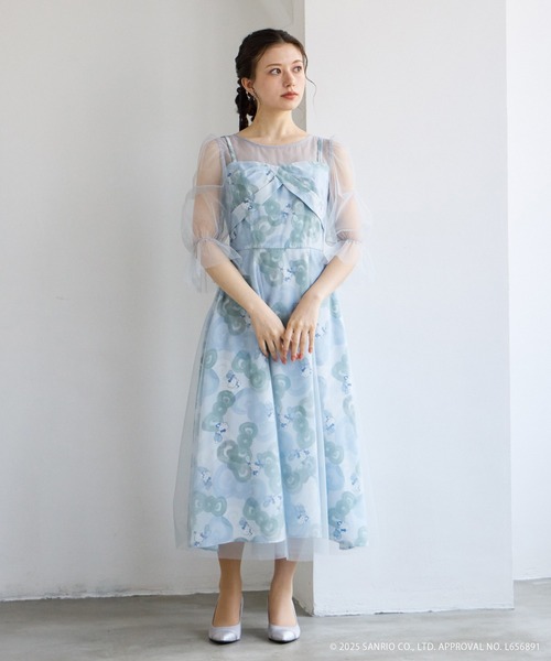 AIMER(エメ)の「「ハローキティ」リボンデザインワンピースドレス(ドレス・レディース・ピンク/サックスブルー・MEDIUM/LARGE)」の5枚目の写真