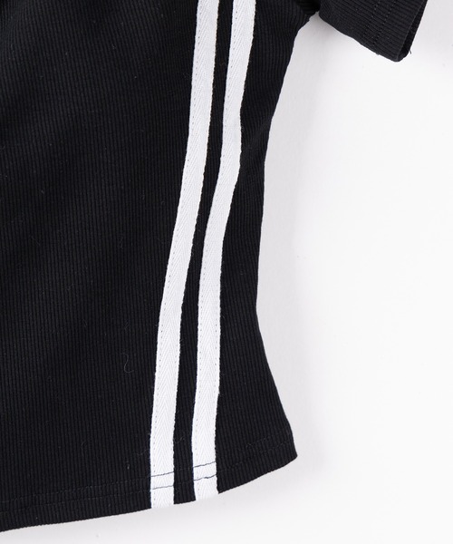 me+em select(ミームセレクト)の「※※ジップアップオフショルサイドラインTシャツ / zipup off shoulder sideline T-shirt(Tシャツ/カットソー・レディース・ブラック・FREE)」の18枚目の写真