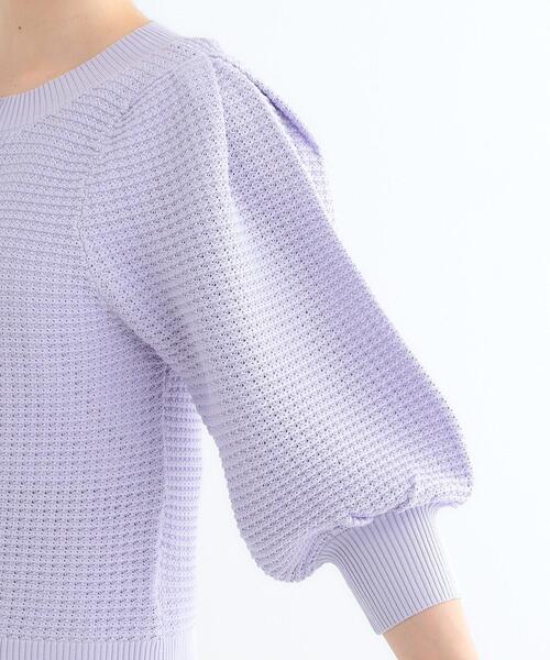 DRESKIP(ドレスキップ)の「【S-LL】大人フェミニンな着こなしに 透かし編みニットカーディガン(カーディガン/ボレロ・レディース・アイボリー/ブラック/イエロー系その他/パープル・01/02/03/04)」の7枚目の写真