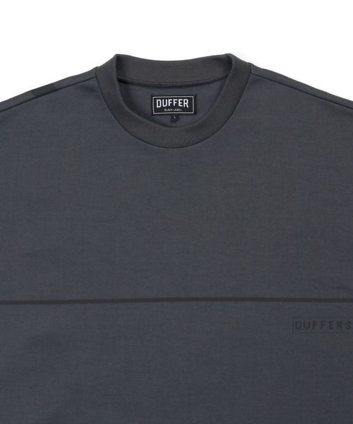 The DUFFER of ST.GEORGE（ザダファーオブセントジョージ）の「〔BLACK LABEL〕COOLMAX SMOOTH 3Q TOPS：セットアップ クールマックス スムース 7分袖トップス（Tシャツ/カットソー・メンズ・ブルーグレー/ブラック・SMALL/MEDIUM/LARGE/X-LARGE）」の13枚目の写真