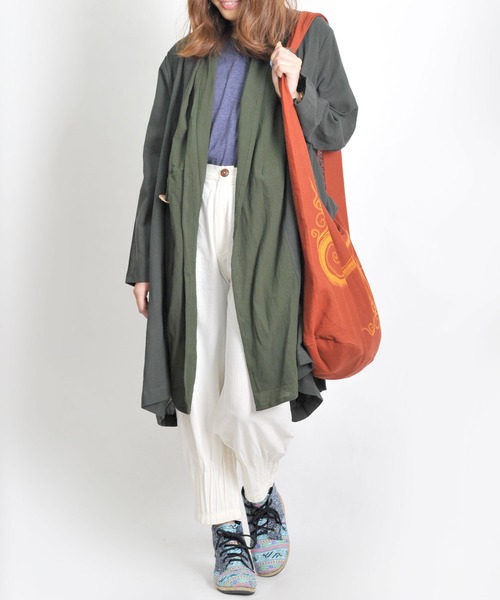 MARAI（マーライ）の「大容量のデイリーエスニック！ぐるりんシンプルワンショルダーバッグ（ショルダーバッグ・レディース・グリーン/ブラウン/テラコッタ/ネイビー/ブラック・FREE）」の8枚目の写真