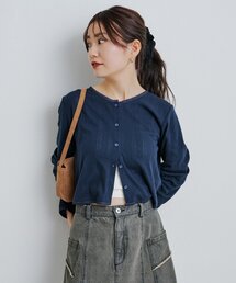 tシャツ ボレロカーディガン(ブルー) レディース Heather（ヘザー）の「シアーボレロカーディガン（7分袖